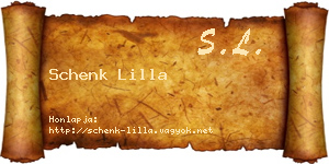 Schenk Lilla névjegykártya